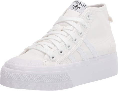 white nizza platform sneakers